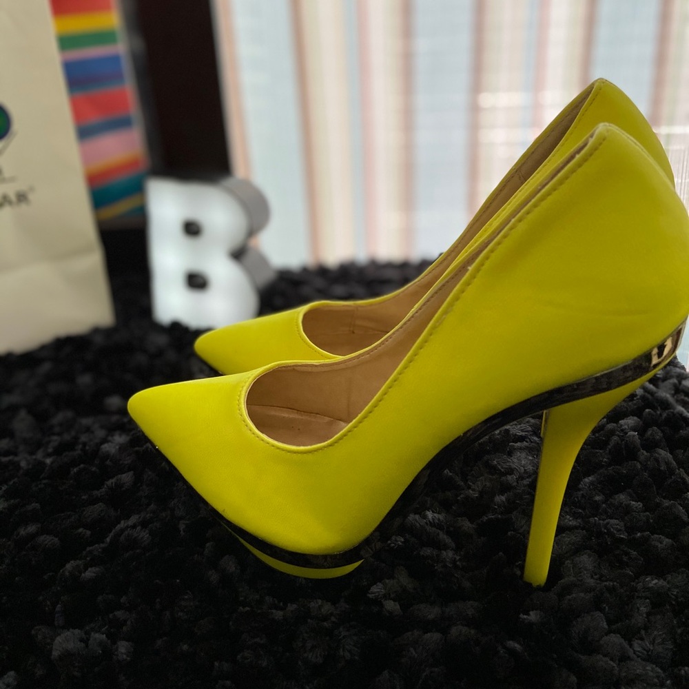 Neon Yellow Heels